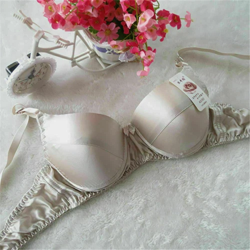 34B 36B 38B 40B 100% Women Silk Bra Wire Free Padded Soft Everyday Bra Underwear - Picture 29 of 37