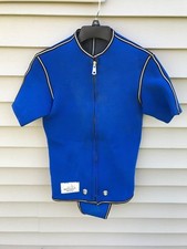 Vintage Western Wood Water Ski Wetsuit Blue Size Medium