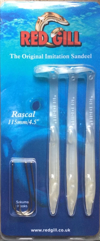 ROTER KIEMENRASCAL - SILBERPERLE 115 mm (4,5"") - 3 pro packung - meerfischereiköder