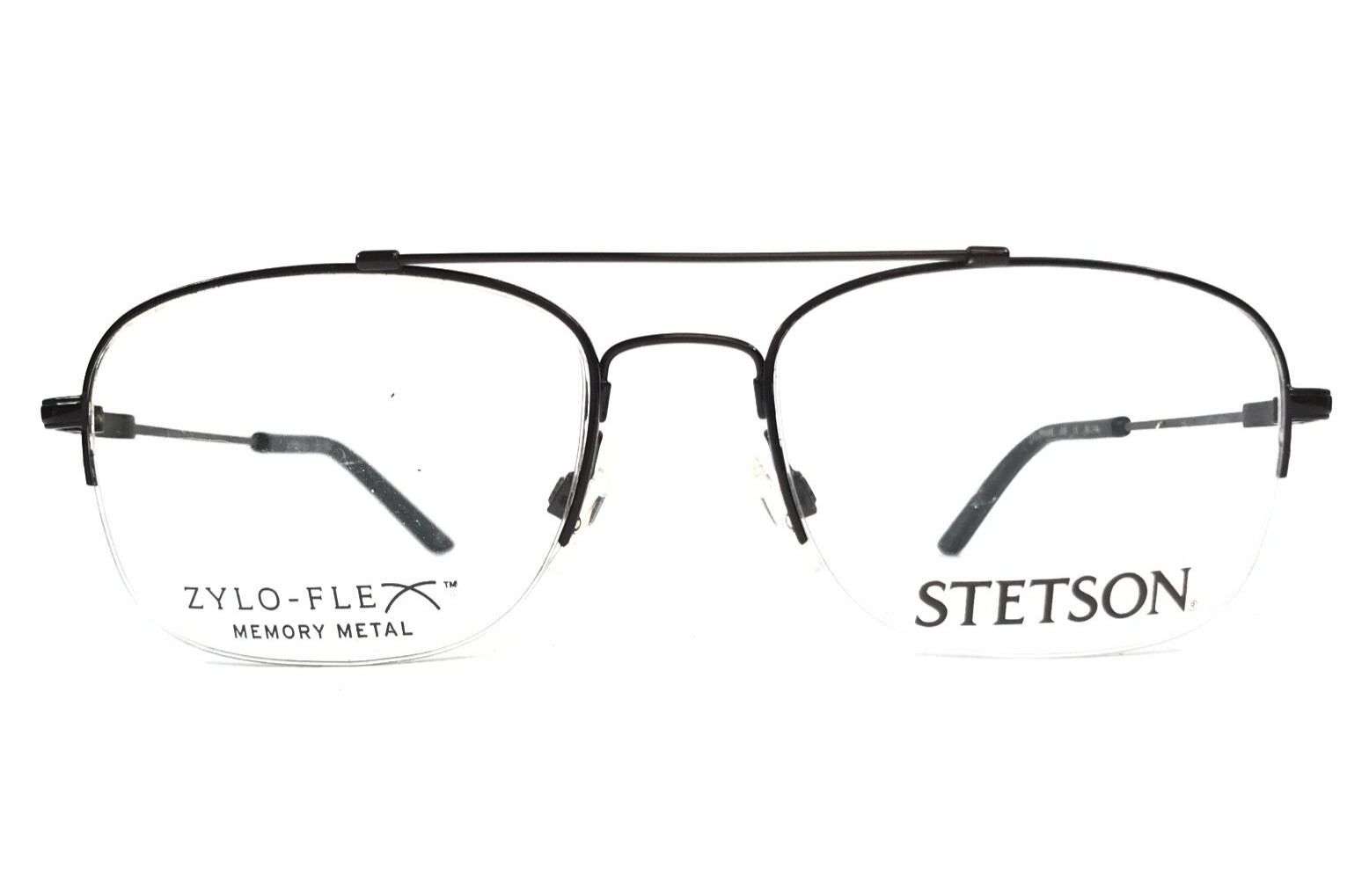 Оправа для очков Stetson ZF723 058 Коричневая, круглая, в полуободке, большая 56-19-145