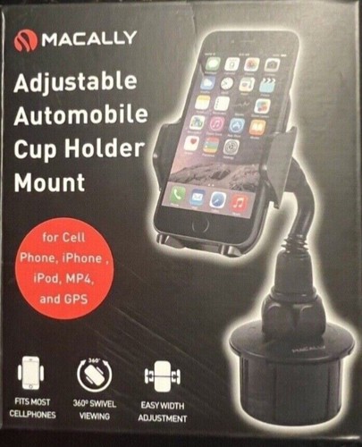 Macally Adjustable Automobile Cup Holder Phone Mount NIB - Picture 1 of 2