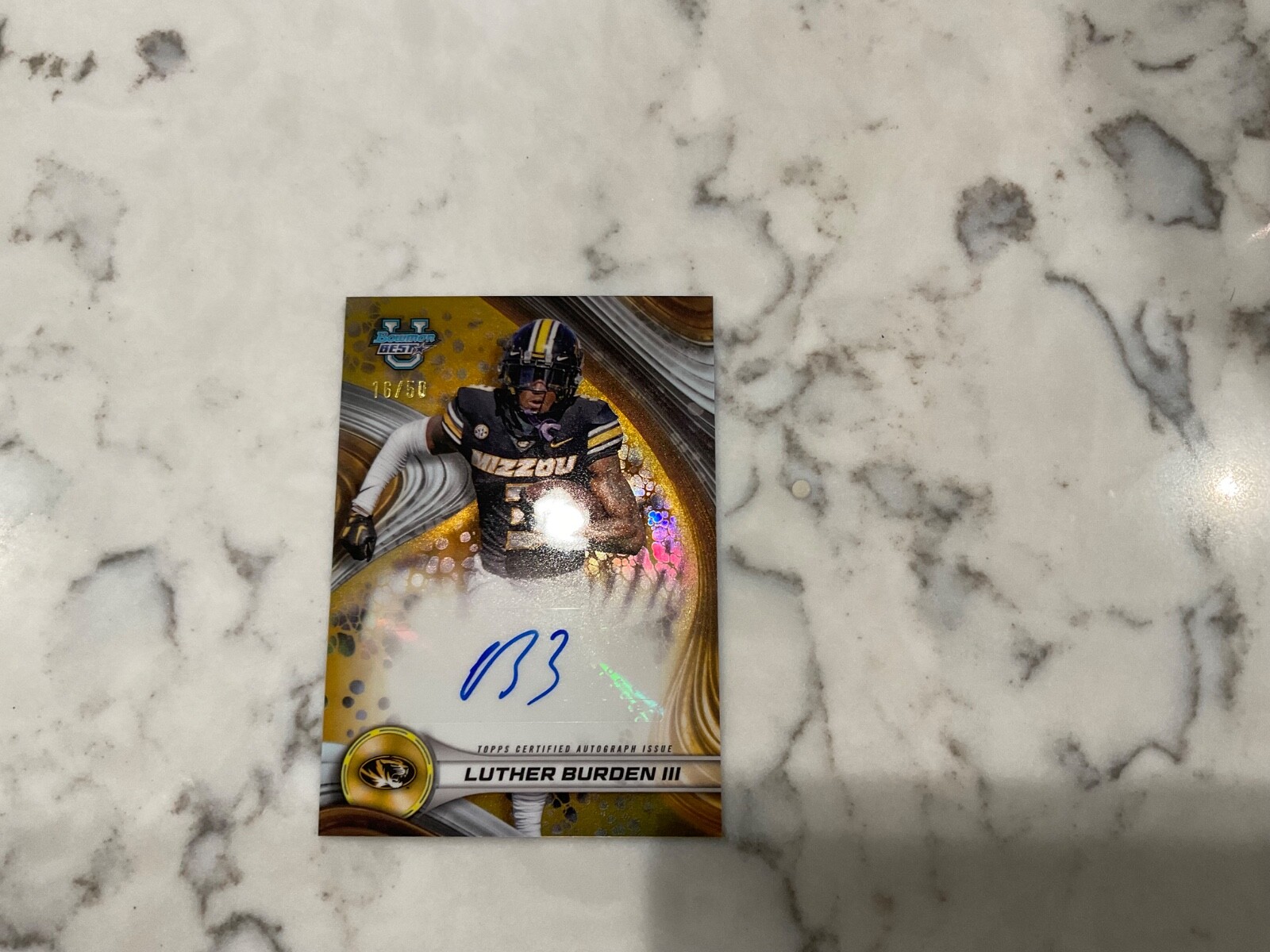 2024 Bowman Best University Luther Burden III Auto Gold 16/50