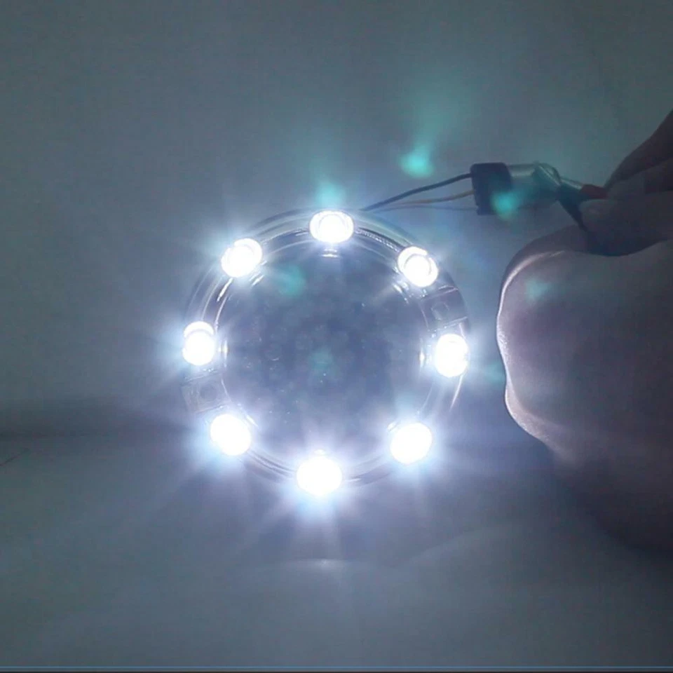 Luces Eagle 3 1/4" Harley LED señales de giro delanteras blanco anillo de ajuste cromado Foto 2 de 4