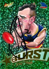 Signed 2017 Adelaide Crows AFL Select Starburst Card - Brad Crouch