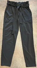 New Athleta High Waist Relaxed Fit Belted Lightweight Pants Women 2 28x28