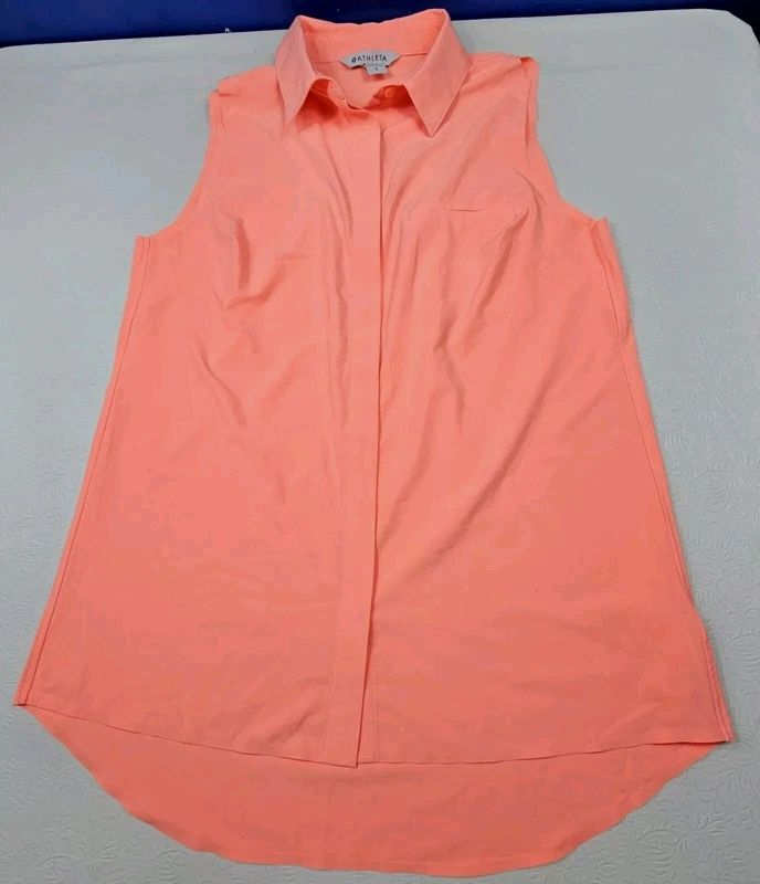 athleta sleeveless button up pit to pit 18in shirt