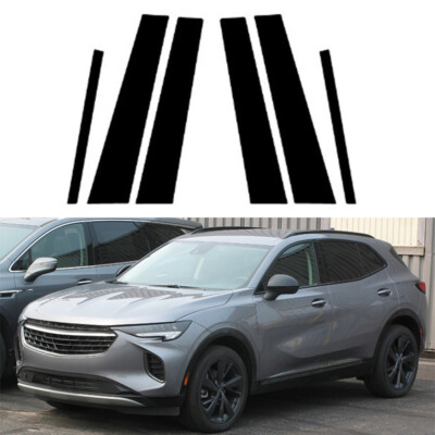 6x Fenster Säulenpfosten Aufkleber Schwarz Glänzend Für Buick Envision 2021 2023