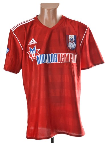 MORDOVIA SARANSK 2011/2012 HOME FOOTBALL SHIRT L MATCH WORN 18 STEPANETS - Picture 2 of 9