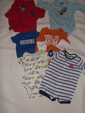 BOYS INFANT 6 PIECE LOT SIZE NEWBORN CARTERS, U.S POLO, CIRCO, BABYS R US