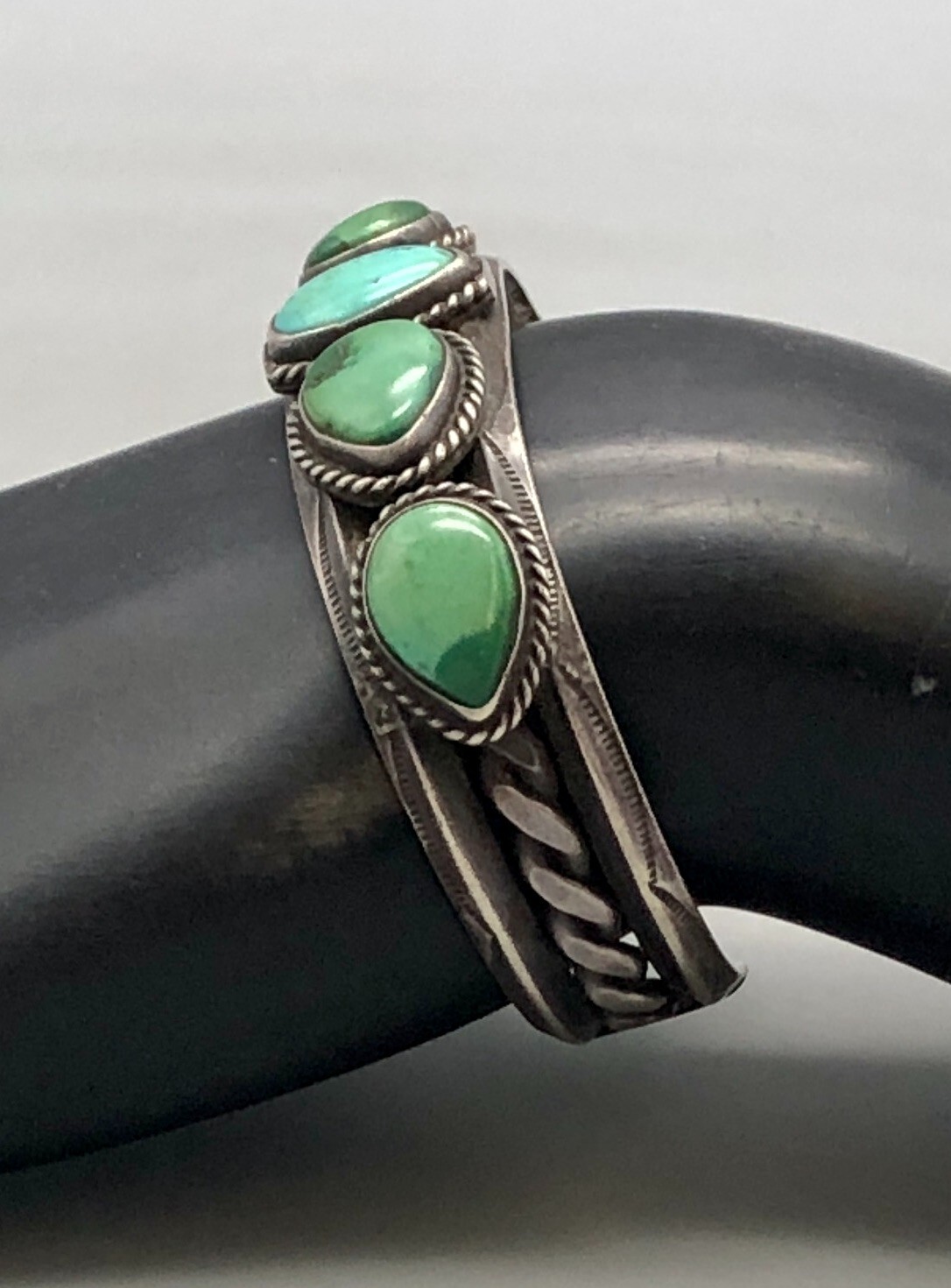 1920s to 1930s Five Stone Turquoise And Sterling … - image 7