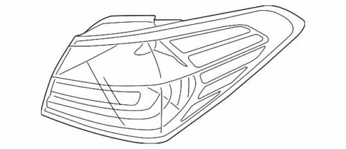 Lente y carcasa de faro trasero izquierdo para Kia Forte 2014-2016