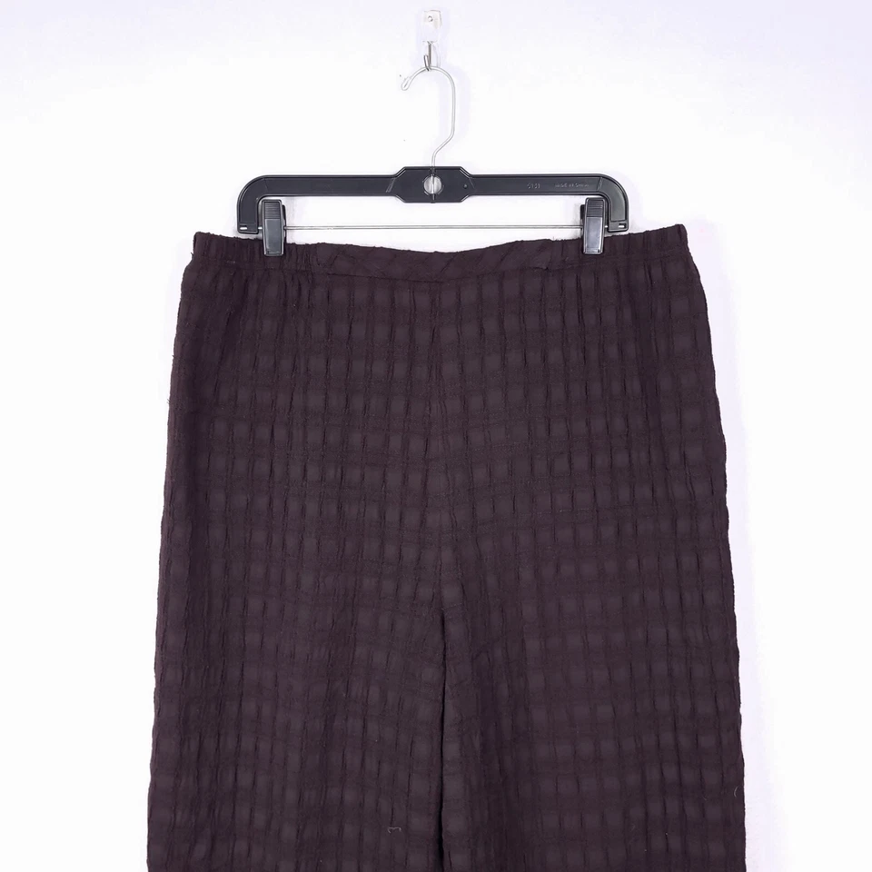 Caroline Rose Women's Pull-On Wool Blend Wide Button Leg Pants Crinkle Lined 1X - Image 4 of 4