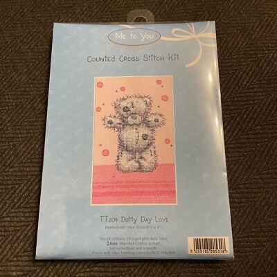 ME TO YOU gezählter Kreuzstich TT209 Dotty Day Love neu Tatty Teddy ANKER 16x10