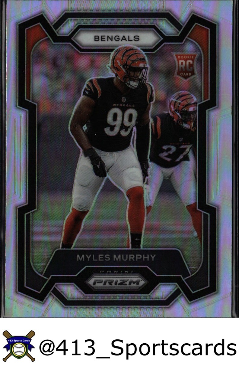 2023 Panini Prizm Myles Murphy Rookie Card RC Silver Prizm Bengals #320
