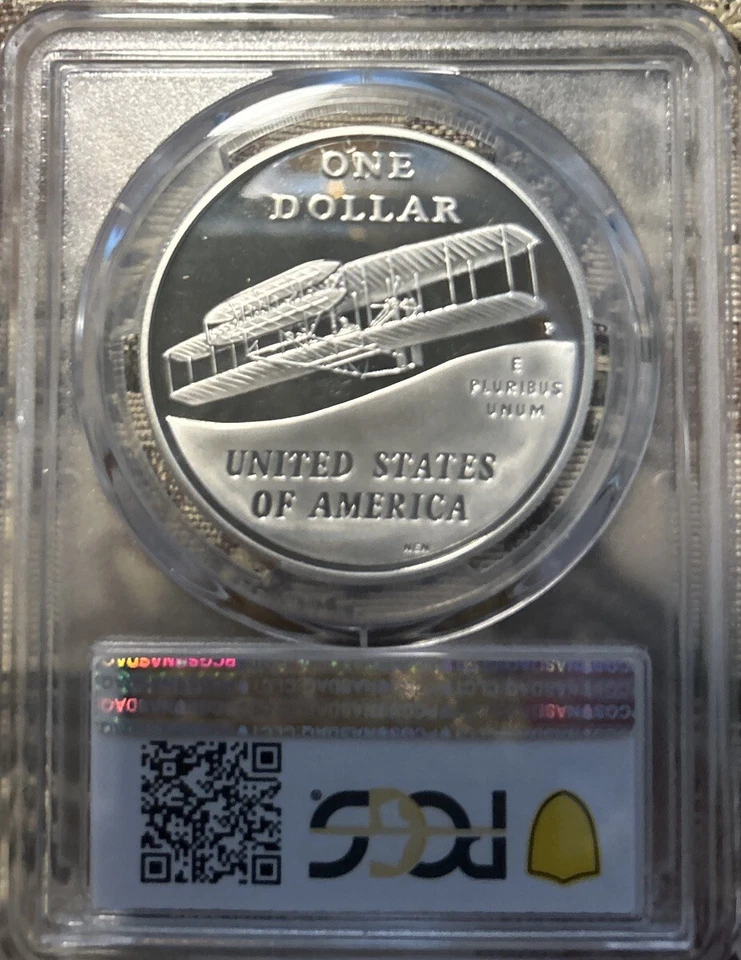 2003 P First Flight Centennial Commemorative Silver Dollar PCGS MS69 - Image 2 of 2