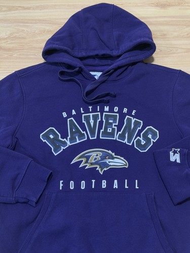 STARTER NFL BALTIMORE RAVENS FOOTBALL HOODIE SWEATSHIRT PULLOVER SZ S EUC LAMAR - Picture 3 of 5