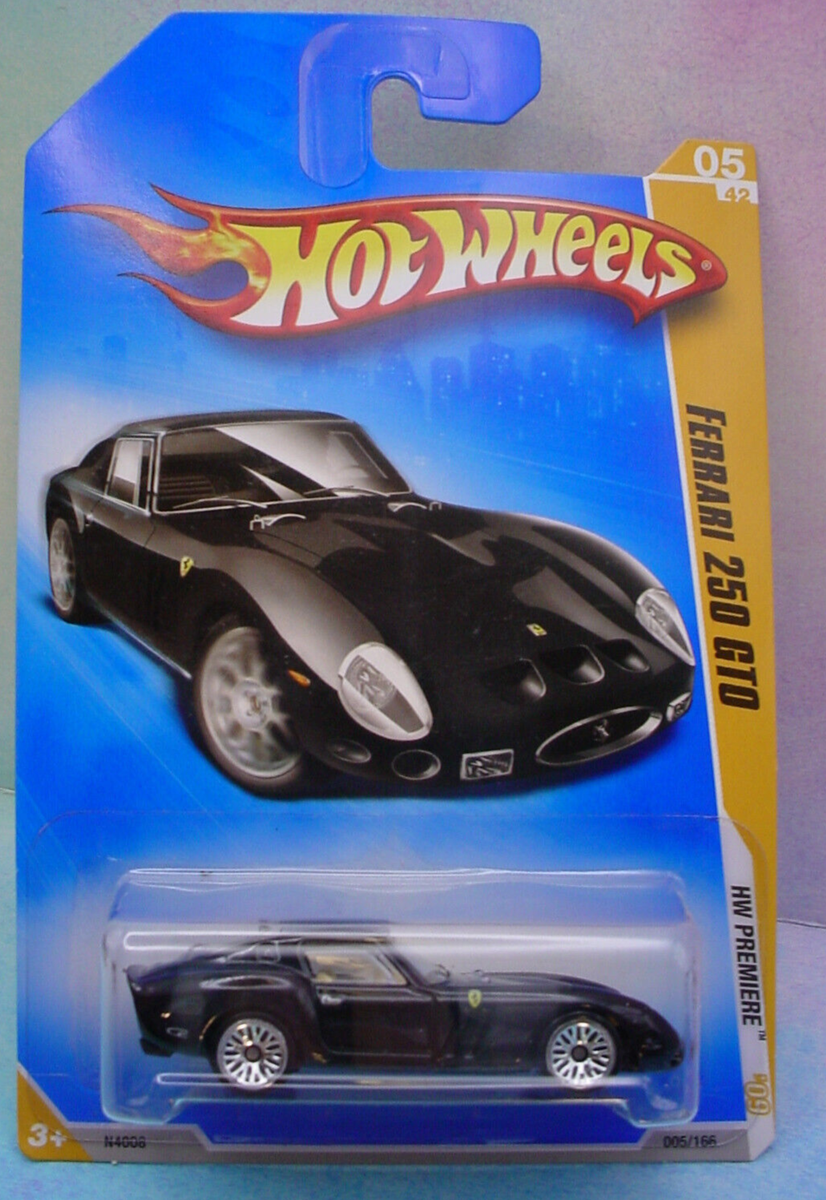 vhtf 2009 #5 Premiere Hot Wheels FERRARI 250 GTO 05/42∞ black;bbs