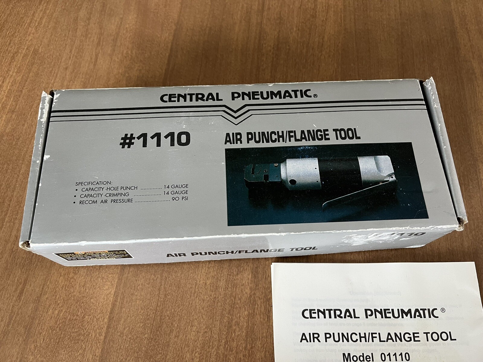 Central Pneumatic Air Punch Flange tool, model 01110 head rotates 360