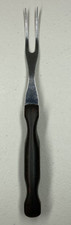 Cutco No. 1026 Carving Meat Serving Fork Brown & Orange Swirl Handle Made In USA