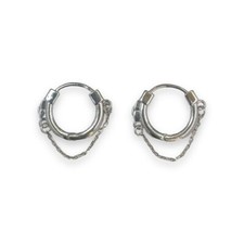 Metal Chain Hoop Earrings for Men Women Streetwear Punk Hip Hop Unisex Style