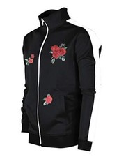 SCREENSHOTBRAND New NWT Men's M Rose Embroidered Streetwear Track Jacket