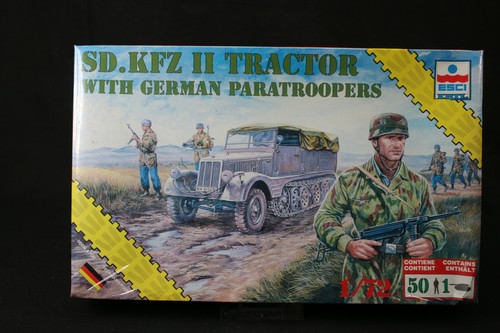 YD032 ESCI 1/72 maquette tank char 624 SD.KFZ II Tractor & German