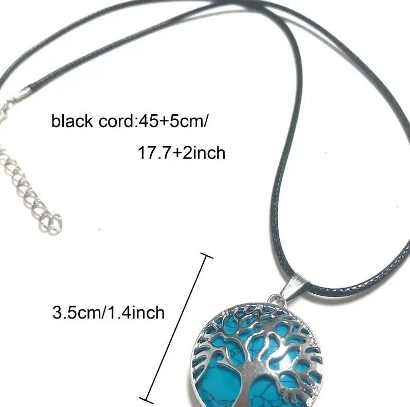 Árbol de la Vida Azul Celta Sodalita Plata Esterlina Gancho Pendientes Conjunto de Joyería ¡NUEVO! Foto 3 de 4