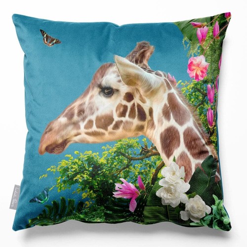 Luxury Designer Eco-Velvet Filled Cushion Sofa Jungle Giraffe Many Colour Size - Picture 14 of 52