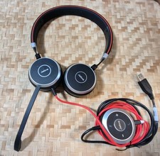 Jabra Evolve 40 Wired Stereo Headset Adjustable HSC017 w/ Controller ENC010