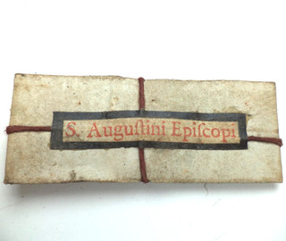 ANTIQUE RELIQUARY RELIQUE RELIC TO SAINT AUGUSTINE / AUGUSTIN