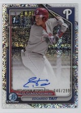 2024 Bowman Chrome Prospect Speckle Refractor 46/299 Eduardo Tait Auto 03ox