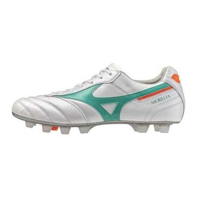 MIZUNO Soccer Cleats MORELIA 2 JAPAN Super White Pearl/Green