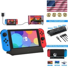 4K HDMI Switch Docking Station with USB 3.0 Port - Lightweight  Portable