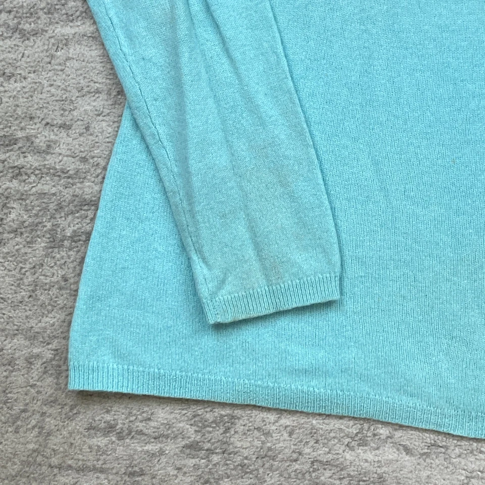 Suéter Charter Club Cashmere Damas Grande Azul Informal Aire Libre Caminata Preparación Mujeres Foto 2 de 4