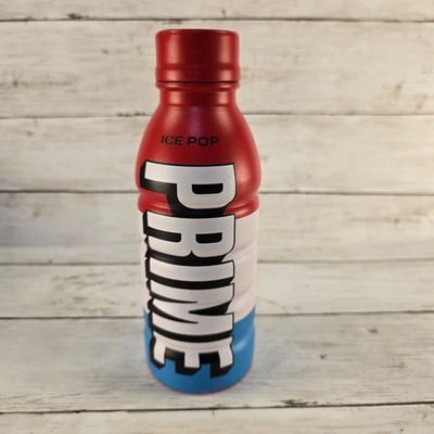 Prime Hydration Ice Pop Metal Water Bottle Red White Blue Stainless Steel KSI