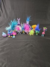 Hasbro DreamWorks Trolls Movie Mixed Figures Toy PLAYSET POPPY Large Lot Hair