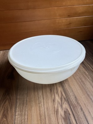 Vtg Tupperware Fix-n-Mix Bowl White 274-2 Large 26 Cup  w/ Lid 224-16 | READ