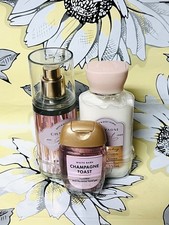 NEW Bath  Body Works CHAMPAGNE TOAST Travel Mini Gift Set 3 pc