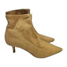 New Next Women's Ankle Boots Mustard Yellow Kitten Heeled UK 5