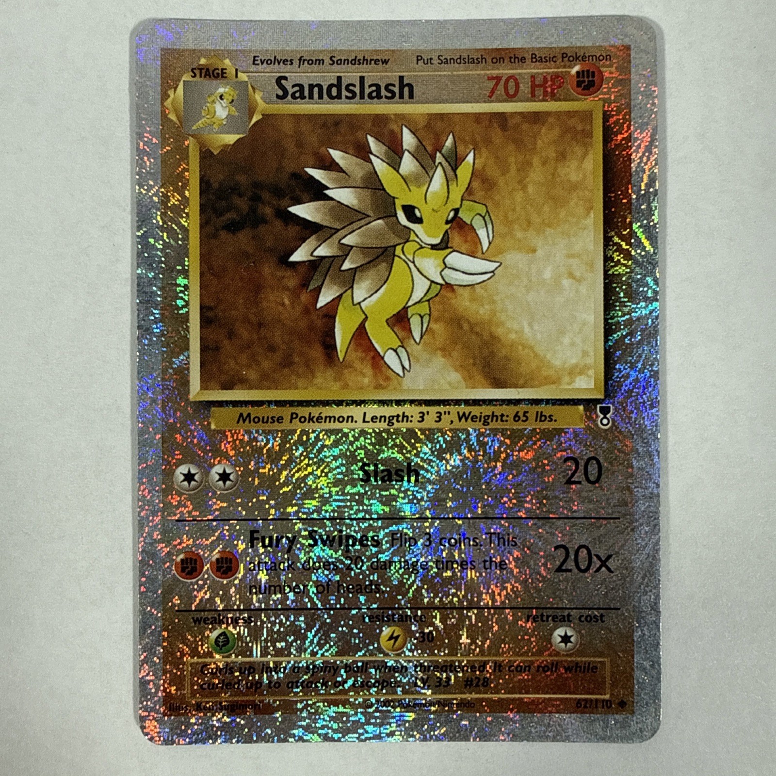 2002 Legendary Collection Sandslash #62/110 Reverse Holo