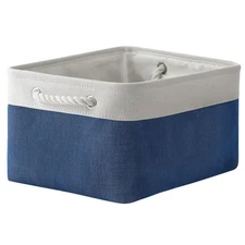 3 Pack Storage Basket for Organizing Medium 14x10x7 Inch Fabric Cubes White