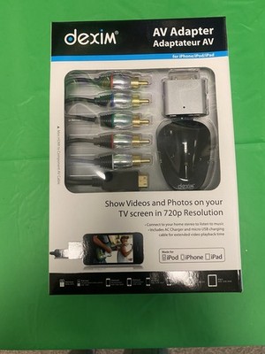 dexim AV Adapter Mini HDMI to Component AV for iPod iPhone iPad Black