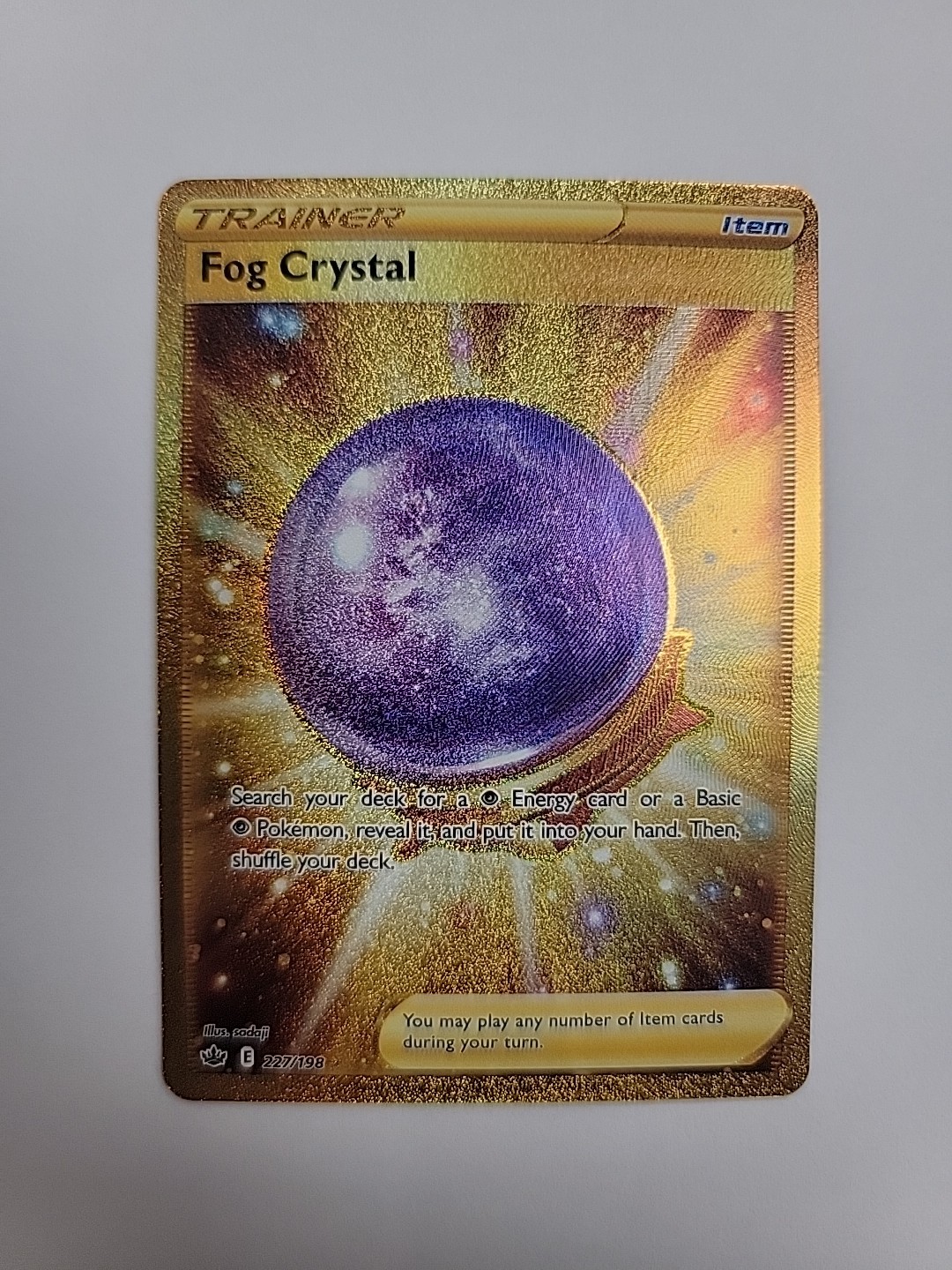 Pokémon TCG - Fog Crystal 227/198 Secret Rare Gold Holo Chilling Reign
