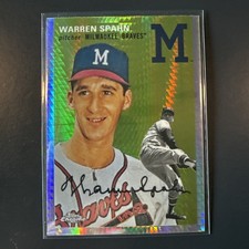 2023 Topps Chrome Platinum Anniversary Warren Spahn Prism Refractor #438 Braves