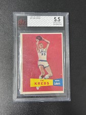 1957 Topps Jim Krebs DP #25 Rookie BVG 5.5