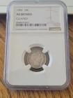 1906 Barber Dime NGC AU Details (Cleaned)