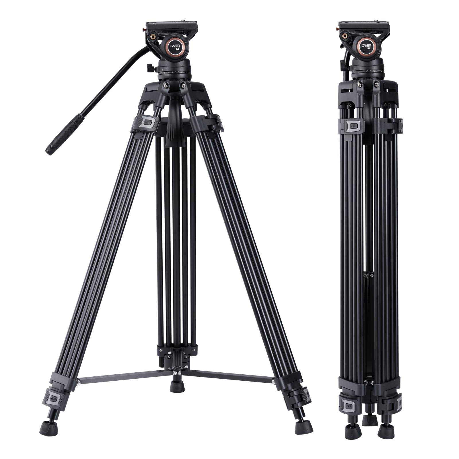 Trépied vidéo double tube BF30L 72 pouces pour caméras de cinéma