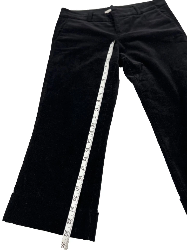 Calça social feminina White House Black Market cropped veludo tamanho 4 preta algemada - Imagem 4 de 4