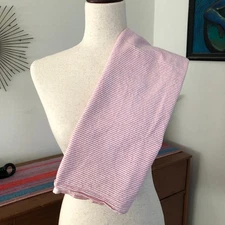 Child of Mine by Carters Pink White Striped Receiving Blanket 100% Cotton 27x27