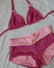 Women Halter Neck Triangle Bikini Sets Vintage 90s Aesthetic Bathing Suits Summe